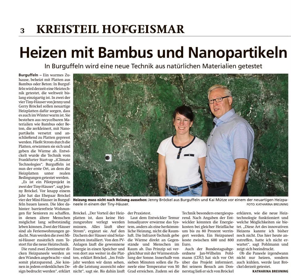 HNA: Heizen mit Bambus und Nanopartikeln: Neue Technik wird weltweit erstmals in Nordhessen getestet