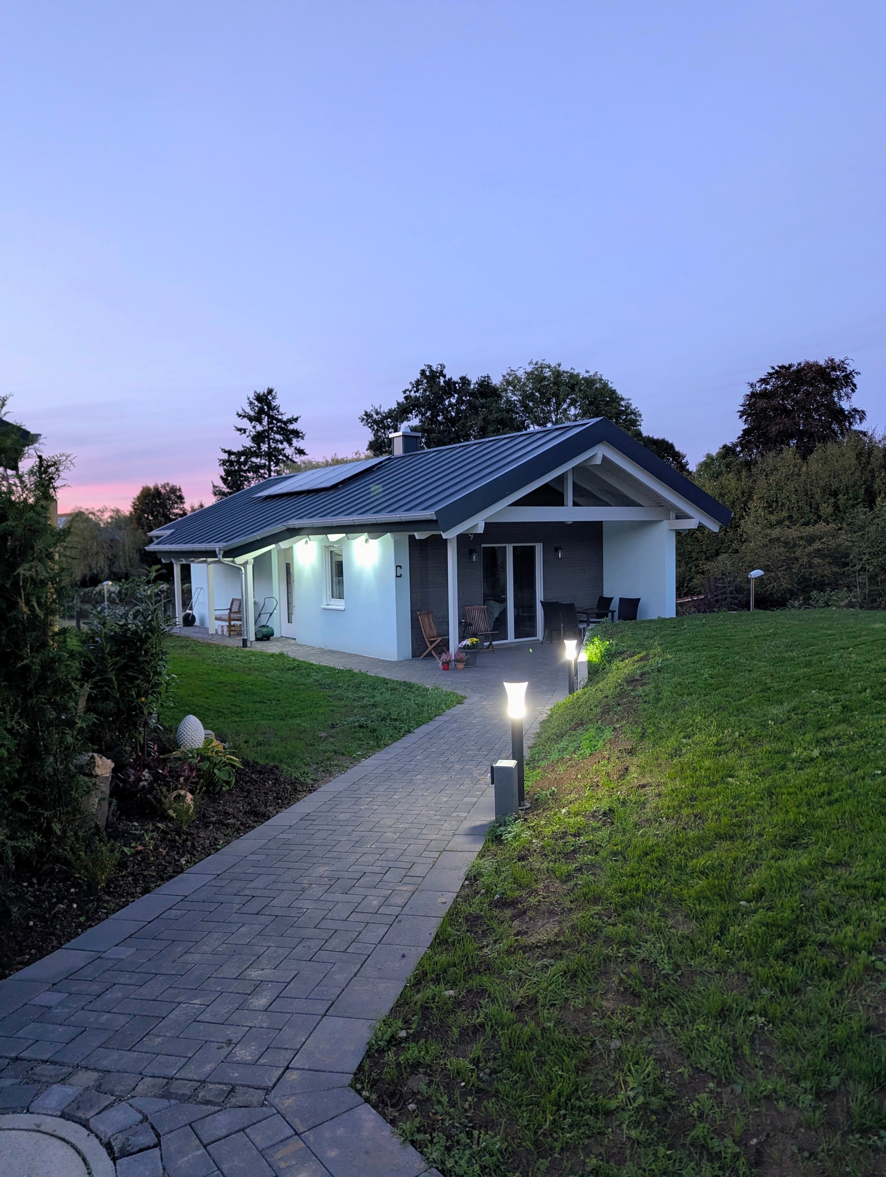 Ferienhaus mit überdachter Terrasse in Burguffeln